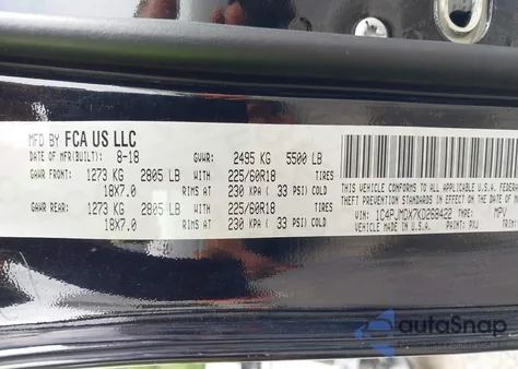 2019 Jeep Cherokee Limited 4X4 из США, поврежденный, VIN 1C4PJMDX7KD268422